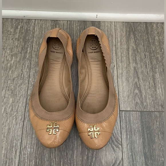 Tory Burch Ballet Flats Gold Tone Hardware Size 6.5 - Picture 2 of 10
